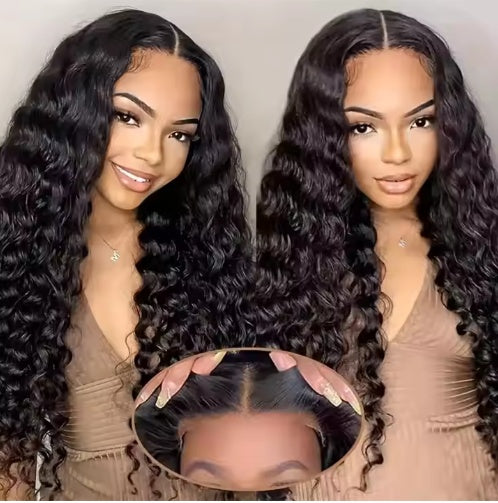 Glueless Wigs 70 Human Hair Pre Plucked Pre Cut 200 Density Transparent HD Lace Frontal Wigs  Loose Deep Wave Wigs