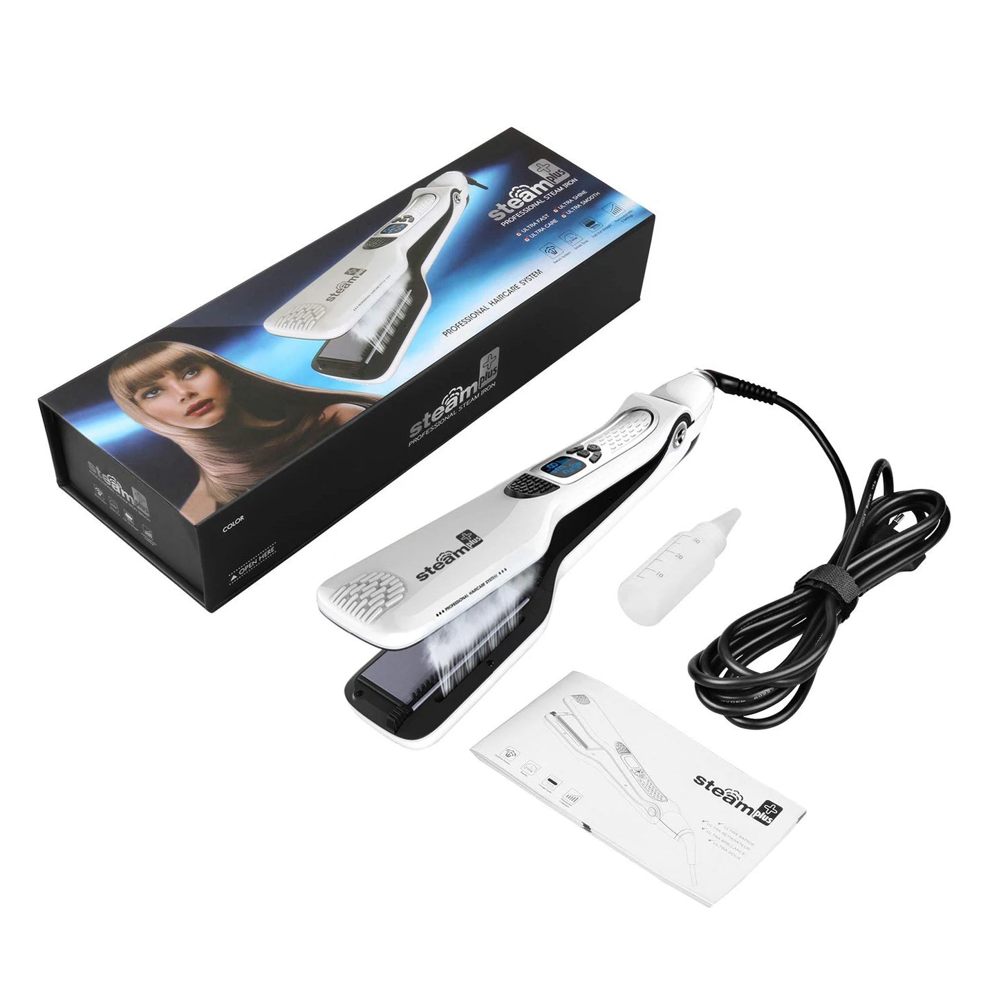 Hair Curlers For Women Hair Straightener Steam Titanium Ceramic Flat Iron Professional Electric Comb Hair Curling Iron Styler