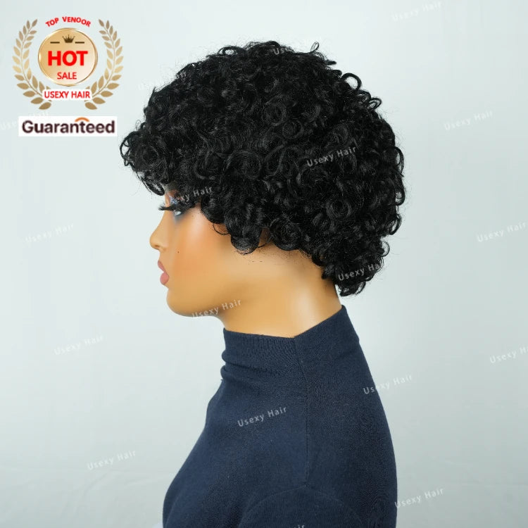20% Off Short Wigs, Human Hair Wigs for Women Human Hair Rose Natural Color Human Hair Wig Machine Made
