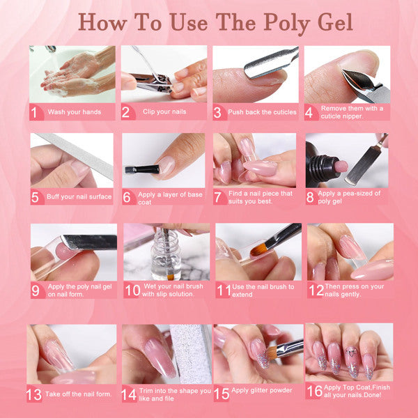 Poly Gel Gel Kit, Equipped With UV Light, Suitable For All Things