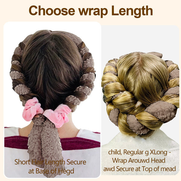 Satin No-heat Curling Rod, Lazy Natural Soft Wave DIY No-heat Curls, Suitable For Overnight Use Before Bed, Suitable For All Hair Types - Light Brown-Prohibited From Being Sold On The Amazon Platform