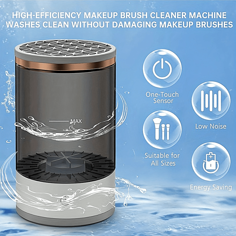1pc Portable Electric Makeup Brush Cleaner Machine Automatic Spinner With USB Charging Quick Dry Cosmetic Brush Cleaning Tool - For Makeup Enthusiasts & Professionals - Suitable for Daily Use - Perfect Gift for Beauty Lovers