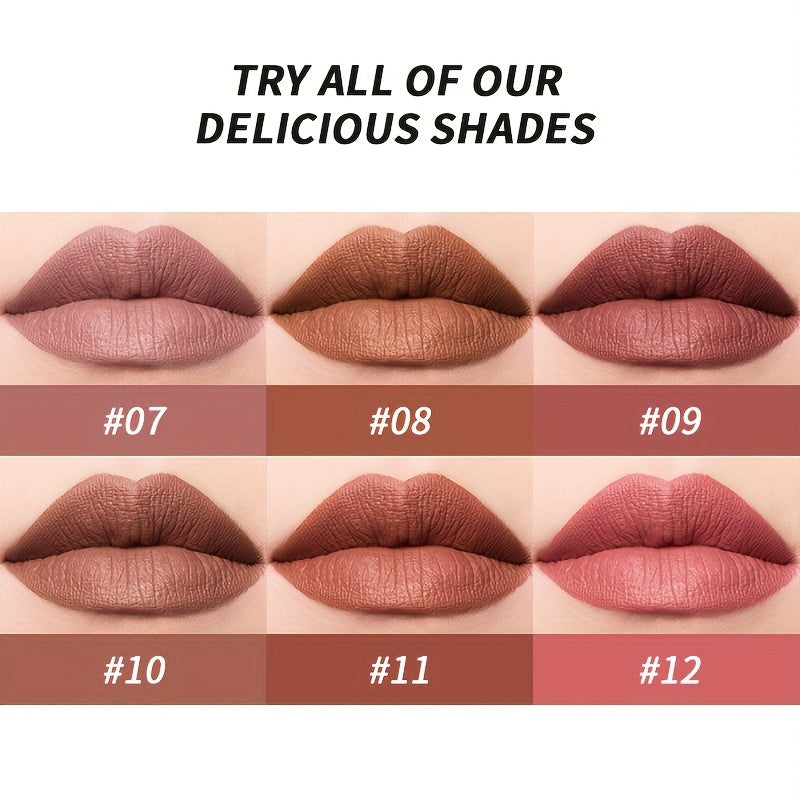 1pc Matte Lipstick In Nude Shades, Non-Drying, Natural Lip Color, Long-Lasting Beauty Lip Makeup