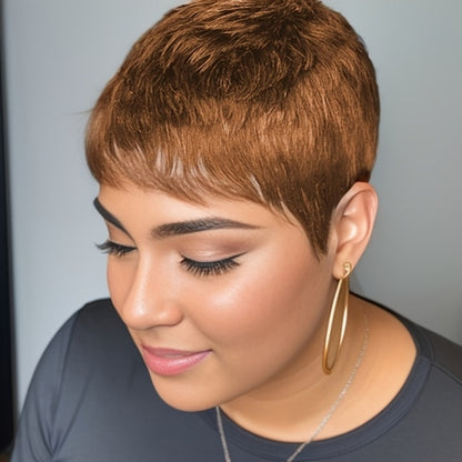 Short Pixie Cut Wigs Human Hair Glueless