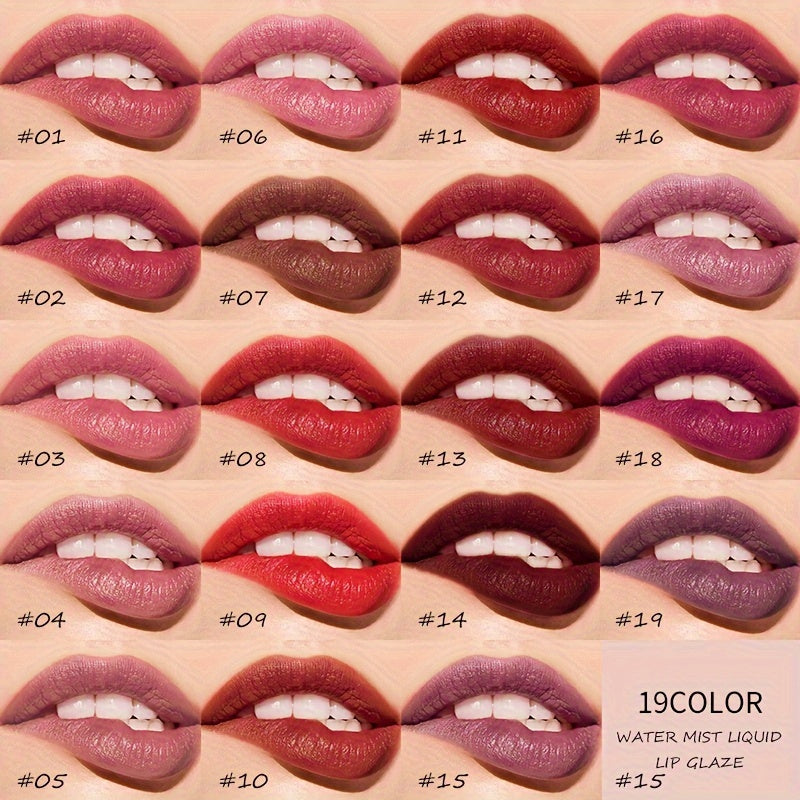 Beauty Matte Lip Gloss Glitter 19 Colors Long Lasting Moisturizing Liquid Makeup Rouge Lip Glaze Cosmetic, Liquid Lipstick, Lip Makeup For Music Festival