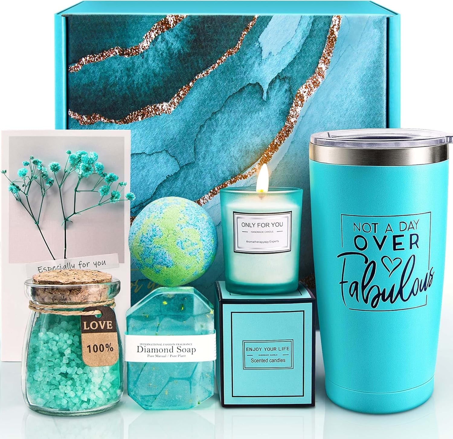 Valentines Day Gifts for Her, Relaxing Spa Gift Basket Set, Unique Birthday Gift Ideas for Women, Christmas Gifts for Mom Sister Best Friend Wife, Employee Teacher Nurse Appreciation Gift