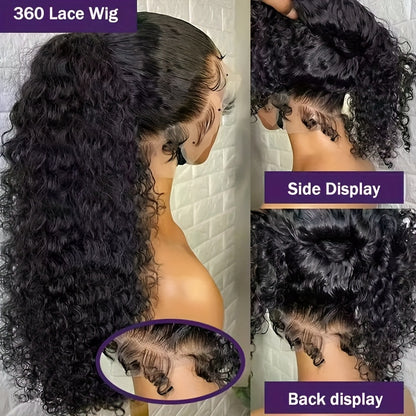 360 HD Full Lace Front Curly Wigs