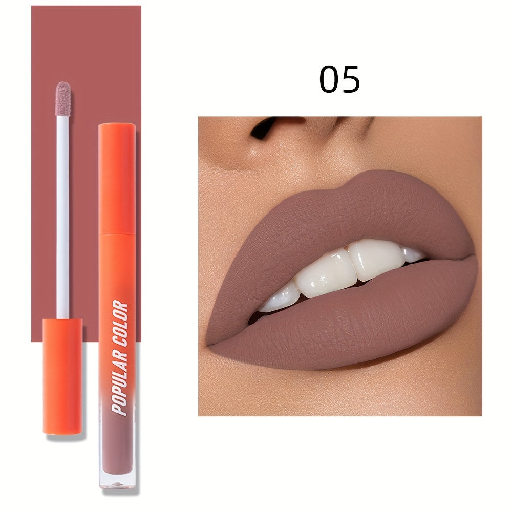 Beauty Matte Lip Gloss Glitter 19 Colors Long Lasting Moisturizing Liquid Makeup Rouge Lip Glaze Cosmetic, Liquid Lipstick, Lip Makeup For Music Festival