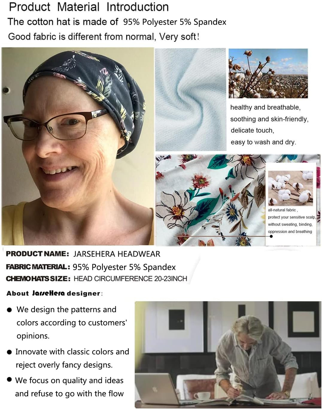 Womens Slouchy Beanie Cotton Chemo Caps Cancer Headwear Hats Turban