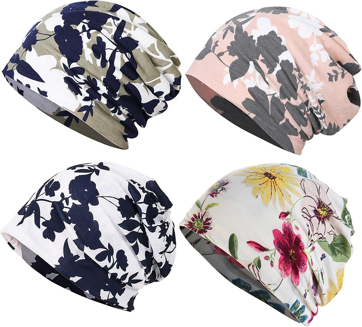 Womens Slouchy Beanie Cotton Chemo Caps Cancer Headwear Hats Turban