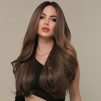 Long Wavy Brown Wig