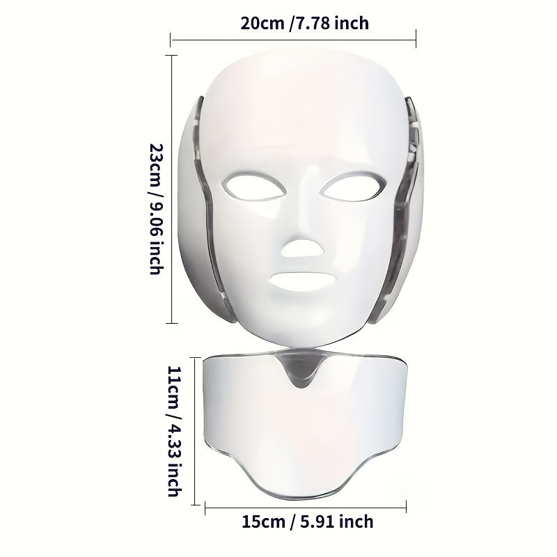 7-Color Facial Mask Machine for Women, Neck Beauty Care, Unscented, 110-130V US Plug, No Battery, Perfect Gift for Girlfriend, Women, Friends on Valentine'S Day