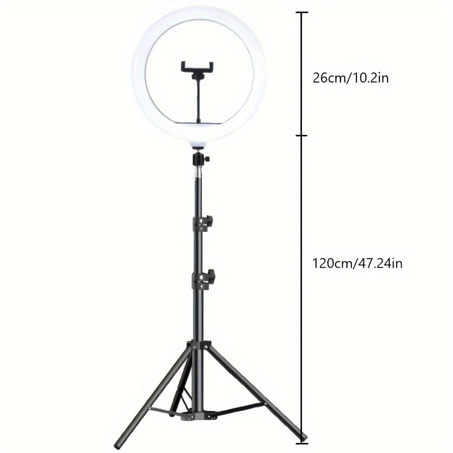 10 Inch With 1.2 Meters Bracket Ring Fill Light Female Anchor Beauty Skin Rejuvenation Thin Face HD Net Red Makeup Artifact LED Mobile Phone Bracket Drop