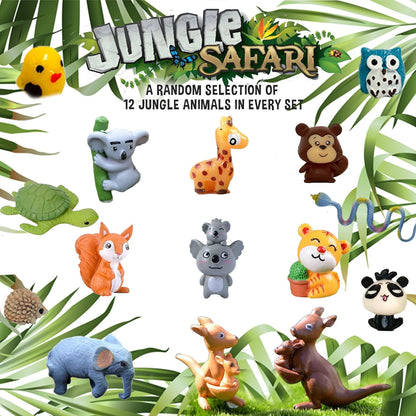 Bath Bombs for Kids with Surprise Inside, 12 Bubble Bath Fizzies with Jungle Animal Toys. Moisturizing, Gentle & Kids Safe, Rainbow Spa Bath Fizz, Birthday Gift Easter Basket Essentials for Boy Girls