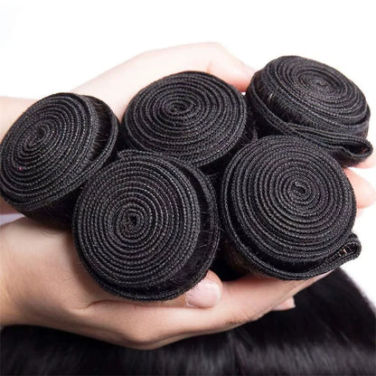 30 40 Inch Bone Straight Human Hair Bundles 14A Natural Color Brazilian Remy Hair