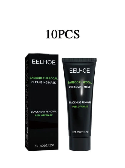 Eelhoe Bamboo Charcoal Blackhead Remover Face Mask Deep Cleansing Pores Shrink Nourishing Acne Treatment Face Peel Off Mask