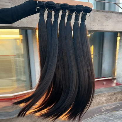 30 40 Inch Bone Straight Human Hair Bundles 14A Natural Color Brazilian Remy Hair