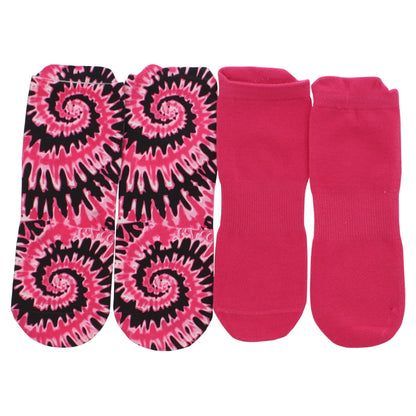 Sof Sole Womens Breast Cancer Awareness Digital Design Two Pack Low Cut Socks Dark Pink M, Color: Dark Pink/Black  100%
