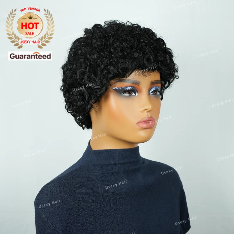 20% Off Short Wigs, Human Hair Wigs for Women Human Hair Rose Natural Color Human Hair Wig Machine Made