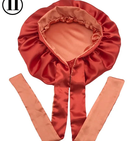 Diamond Luxury Mommy and Me Double Satin Silk Bonnet with Edge Band Head Wrap Bonnet Vendor Custom Ready Ship Silk Hair Bonnets