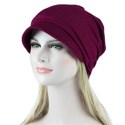 Women Soft Satin Lining India Hat Stretch Sleep Cap Muslim Ruffle Cancer Chemo Hat Beanie Scarf Turban Head Wrap Cap