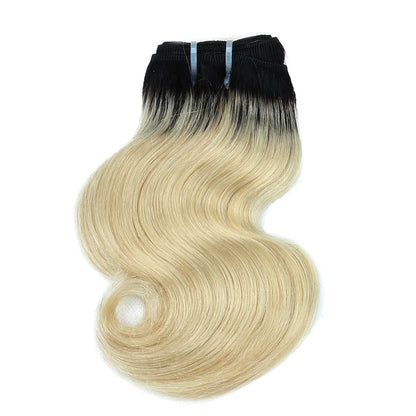 BHF Ombre Brazilian Body Wave Human Hair Bundles 50g/pc 1B/27 & 1B/613 Remy Hair Extensions 8 Inch can make wigs Halloween Day