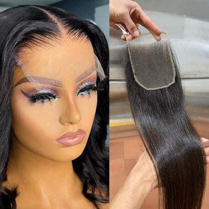 Ready to Ship Natural Hairline 5x5 Hd Lace Closure Virgin Human Hair Top Quality Swiss Lace Closure Vendor