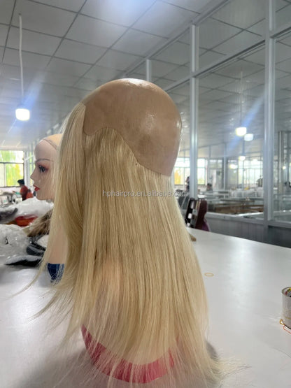 Customized 100% Virgin Brazilian Hair Cancer Wig for Lace Cap High Quality Full Cuticle Hair Blonde Color Jewish Wig