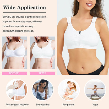 Women Posture Corrector Top Breast Cancer Compression Mastectomy Augmentation Post Surgery Surgical  Shaper Shapewear Bra