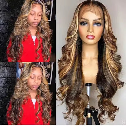 African Wig for Women with Long Curly Hair and Large Waves