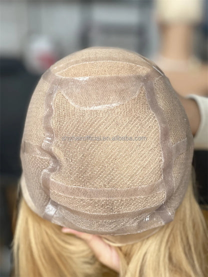 High Quality 100% Raw Virgin Hair Transparent Full Lace Glueless Wigs for Bald People and Cancer Patients