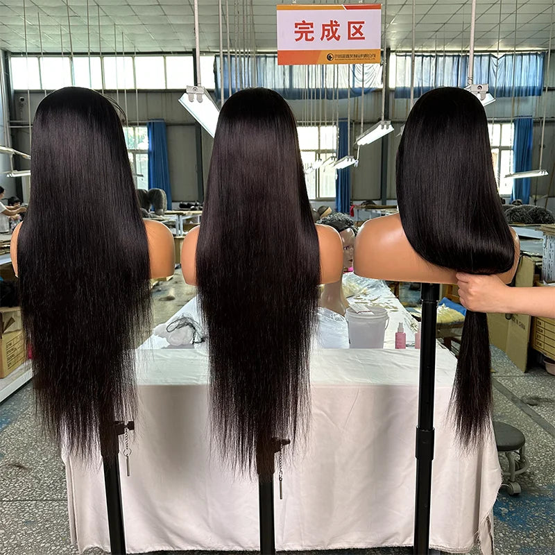 26 Inch Bone Straight HD Lace Frontal Wig 13x4 - 100% Human Hair Pre Plucked with 200% Density for Women Vietnamese Wigs