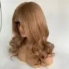 Ash Blonde Color Ready to Ship Glueless Silk Top Silicone Medical Wig Replacement  European Human Hair for Alopecia or Cancer