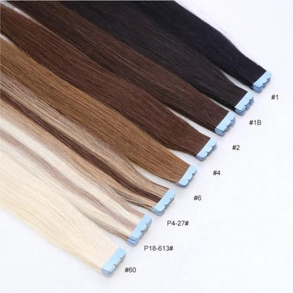 Mini Tape Hair Extensions  Natural Tape in Hair Extentions 3x0.8cm Invisible Tape 10pcs/pack for Side Hair
