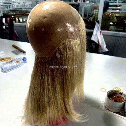 Customized 100% Virgin Brazilian Hair Cancer Wig for Lace Cap High Quality Full Cuticle Hair Blonde Color Jewish Wig