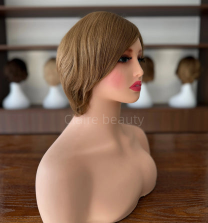 Unprocessed Raw Hair Full Hand Tied Medical Wig Silk Top With Lace Front Human Hair Medical Wig for Cancer Patients