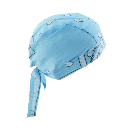 Men Women Fashion Durag Cotton Printing Multicolor Hat Biker Outdoor Sports Bandana Head Wrap