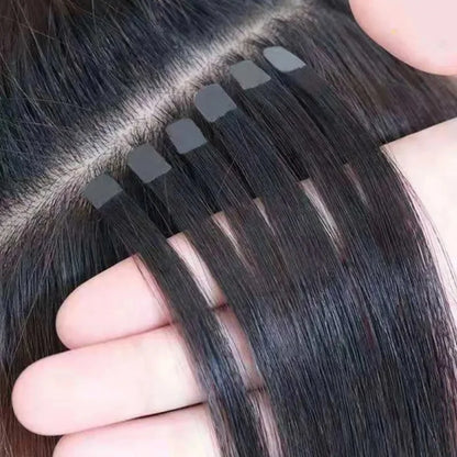 Mini Tape Hair Extensions  Natural Tape in Hair Extentions 3x0.8cm Invisible Tape 10pcs/pack for Side Hair