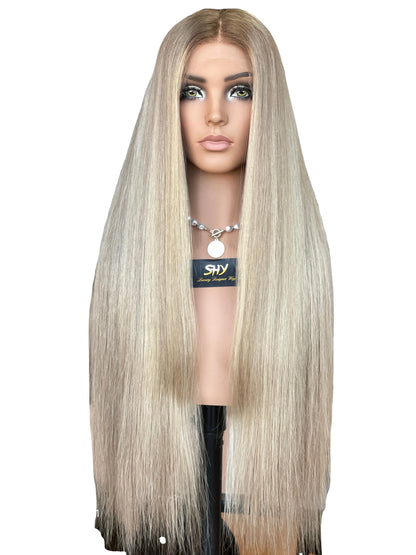 2025 Custom Made 100% Human Raw Hair PU Patchwork Transparent Lace Medical Wigs With for Cancer Patients Women