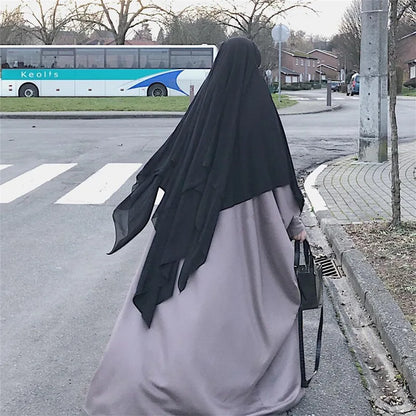 New Hijab Cap Muslim Abayas for Women Arabic Prayer Islamic 3 Layers Shawls Full Cover Head Wrap for Women Winter Khimar