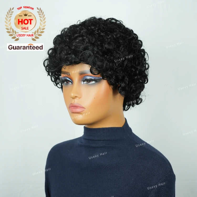 20% Off Short Wigs, Human Hair Wigs for Women Human Hair Rose Natural Color Human Hair Wig Machine Made