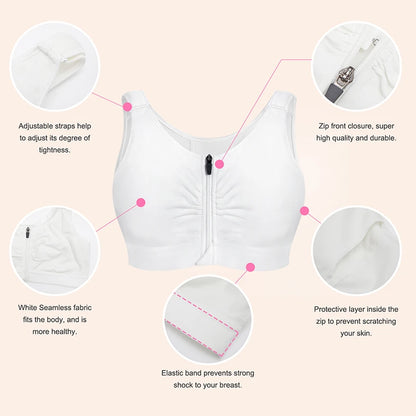 Women Posture Corrector Top Breast Cancer Compression Mastectomy Augmentation Post Surgery Surgical  Shaper Shapewear Bra