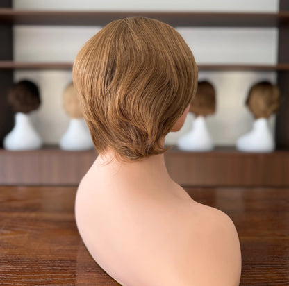 Natural Hairline Full Hand Tied Medical Wig Silk Top With Lace Front Human Hair Medical Wig for Cancer Patients