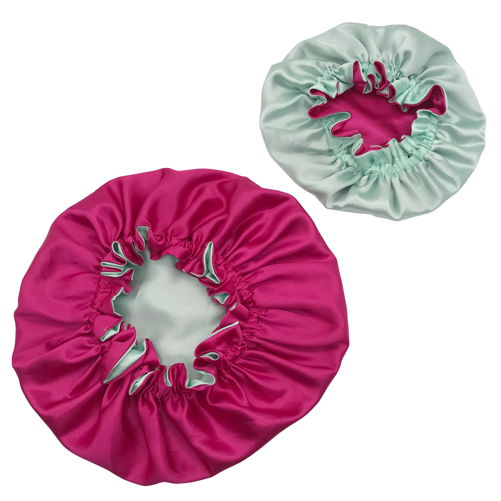 Diamond Luxury Mommy and Me Double Satin Silk Bonnet with Edge Band Head Wrap Bonnet Vendor Custom Ready Ship Silk Hair Bonnets