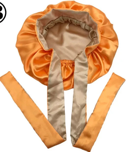 Diamond Luxury Mommy and Me Double Satin Silk Bonnet with Edge Band Head Wrap Bonnet Vendor Custom Ready Ship Silk Hair Bonnets