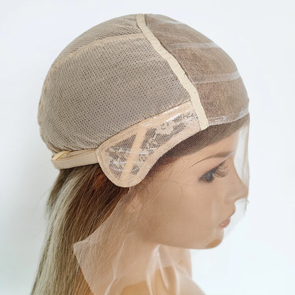 Premium  Quality 100%  Raw Virgin Human Hair All Hand Tied Silk Base Top Medical Wig with Silicone Top for Cancer Patient