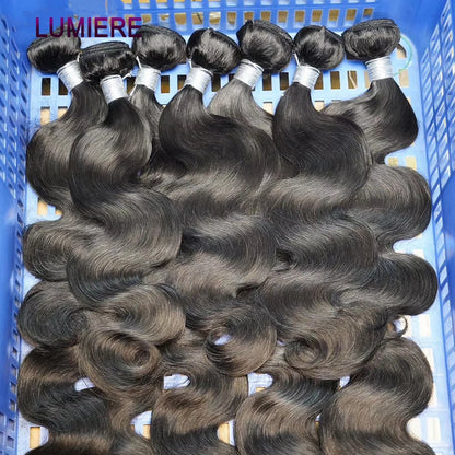 18A Virgin Raw Body Wave Bundles With Closure