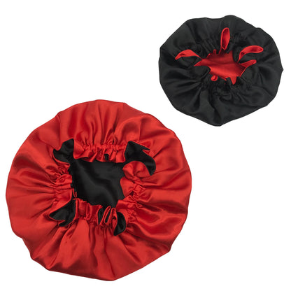 Diamond Luxury Mommy and Me Double Satin Silk Bonnet with Edge Band Head Wrap Bonnet Vendor Custom Ready Ship Silk Hair Bonnets