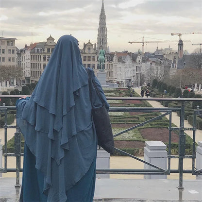 New Hijab Cap Muslim Abayas for Women Arabic Prayer Islamic 3 Layers Shawls Full Cover Head Wrap for Women Winter Khimar