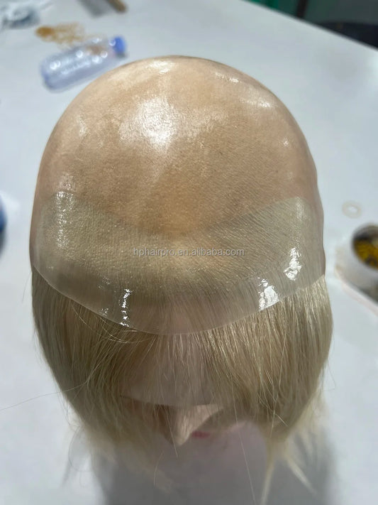 Customized 100% Virgin Brazilian Hair Cancer Wig for Lace Cap High Quality Full Cuticle Hair Blonde Color Jewish Wig